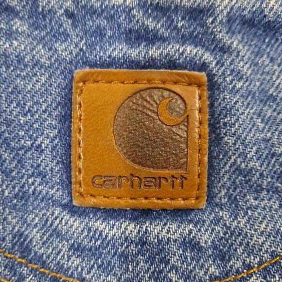 Carhartt Classic Jeans Slightly Distressed Men's 44x32 Blue Denim Straight 5-Pkt - Picture 6 of 11